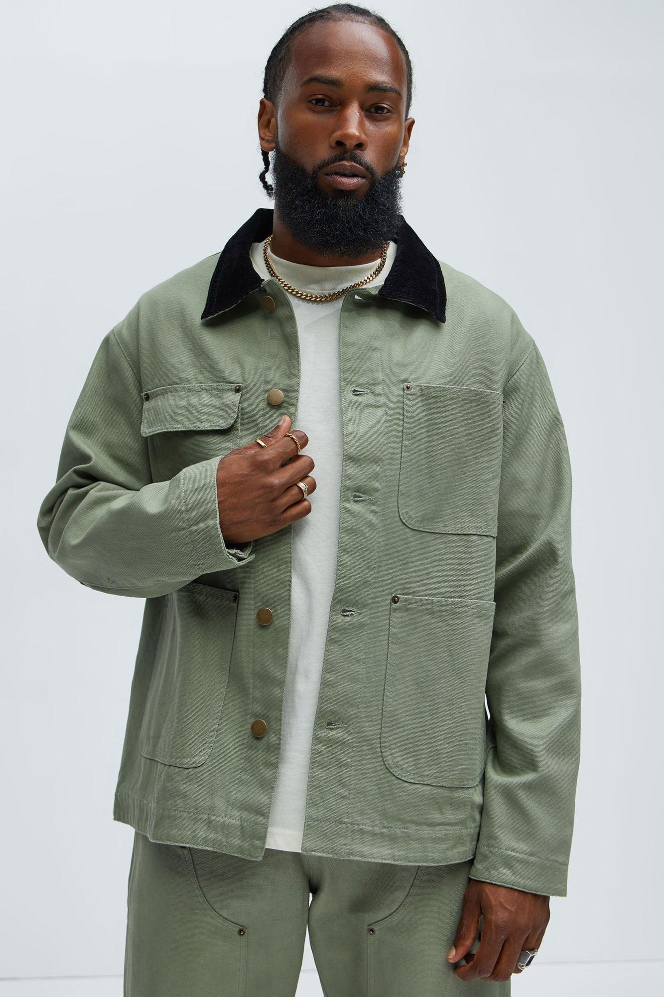 Alexander Utility Canvas Chore Jacket - Olive Product Image