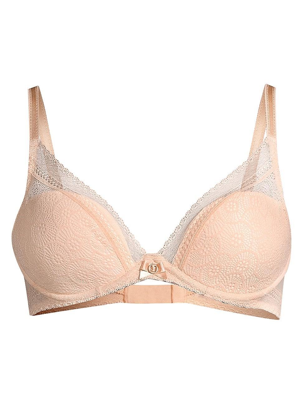 Festivite Lace Plunge Bra, Bright Pink Product Image