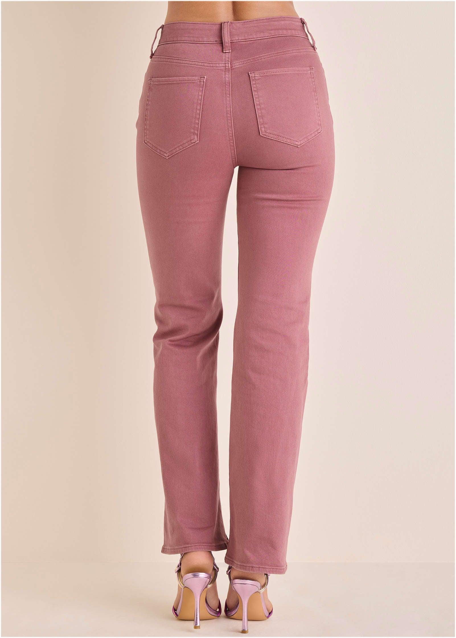 Penelope Modern Flare Jeans - Berry Product Image