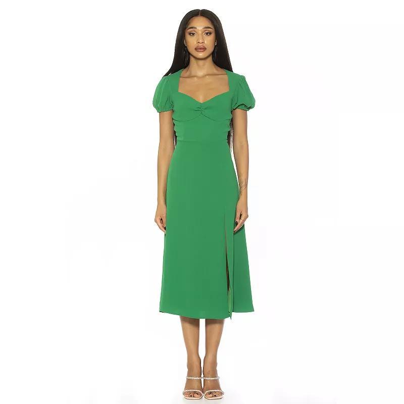 Women's ALEXIA ADMOR Gracie Fit & Flare Dress, Size: 4, Yellow Garden Product Image