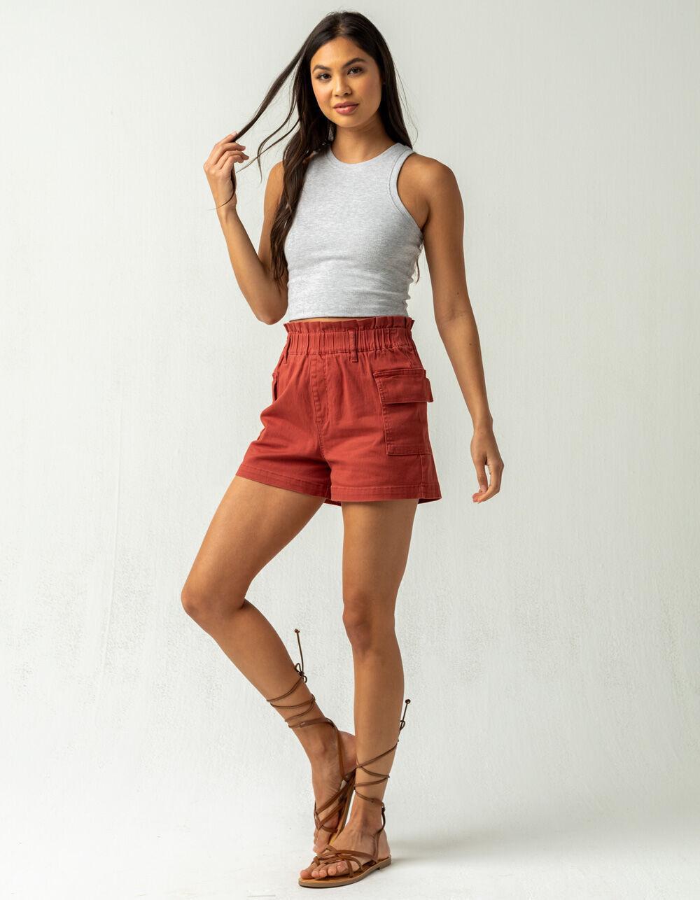 FULL TILT Essentials High Neck Womens Tank Top - HEATHER GRAY Product Image