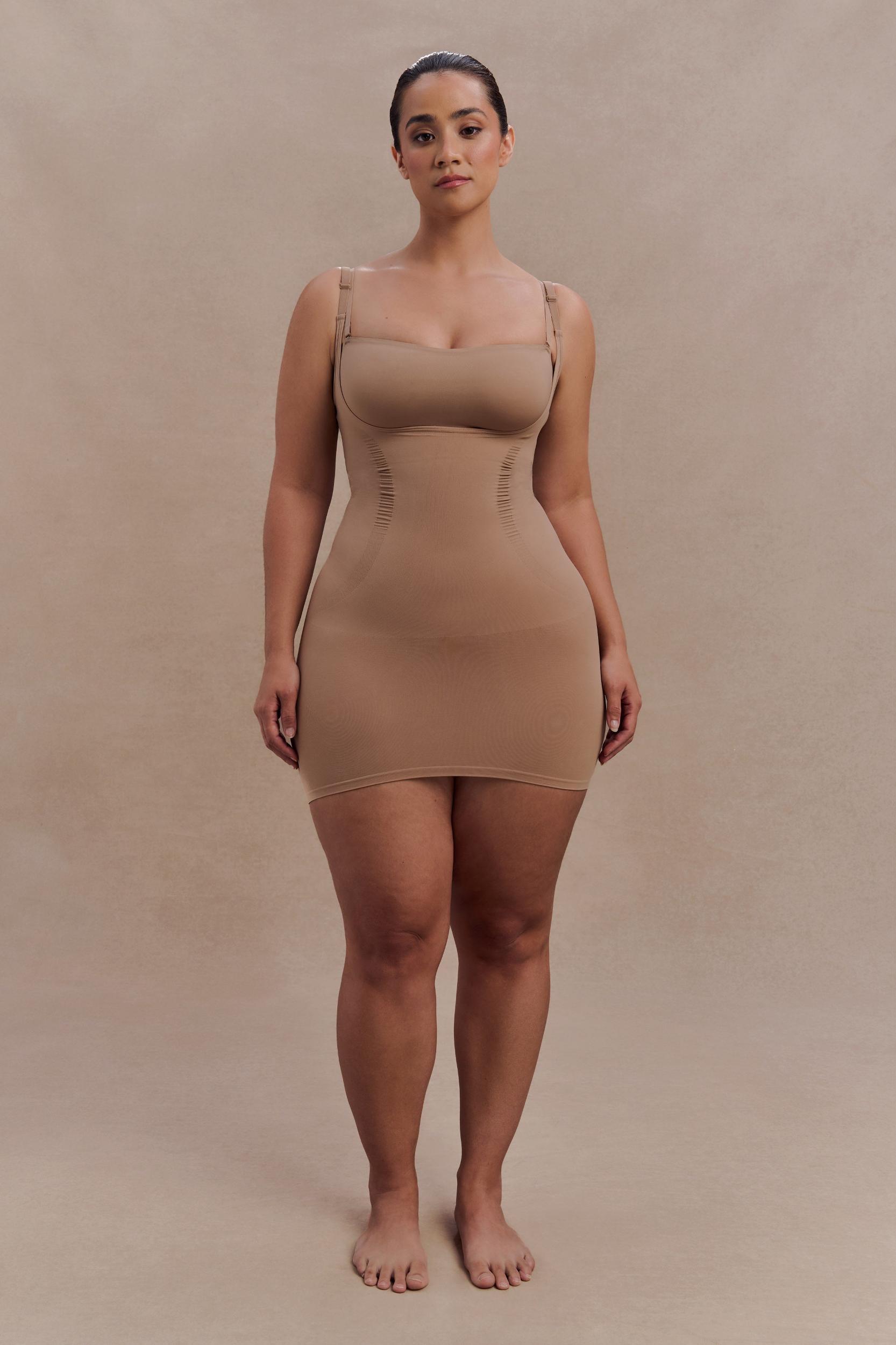 Jocelyn Backless Shapewear Mini Dress - Latte Product Image