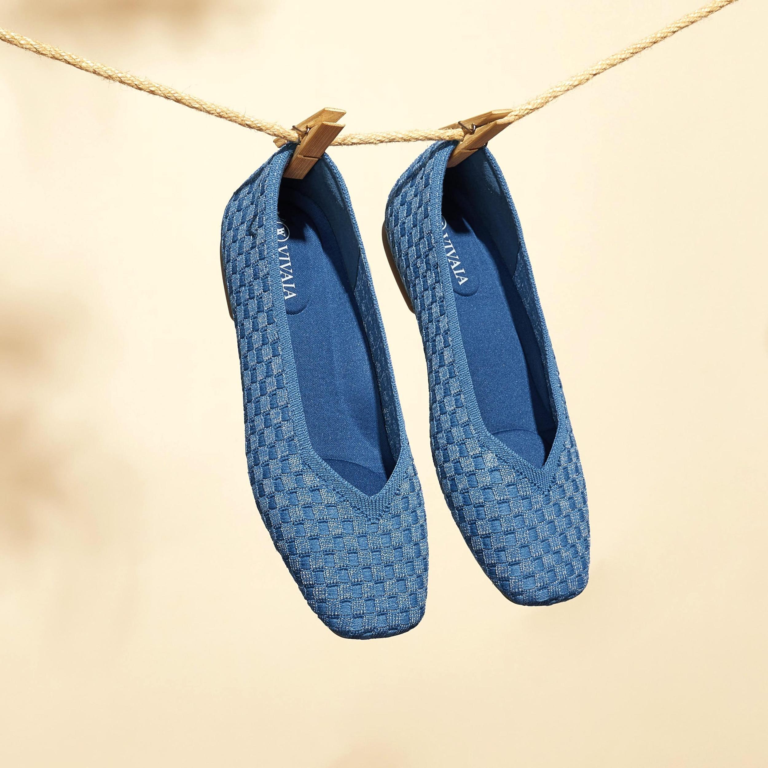 Square-Toe V-Cut Flats (Margot 2.0) Product Image