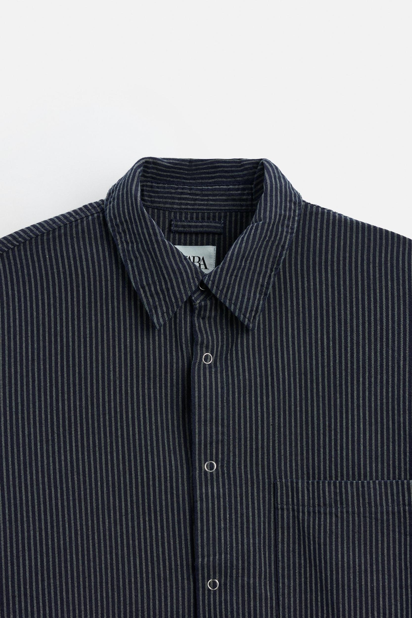 STRIPED DENIM SHIRT Product Image