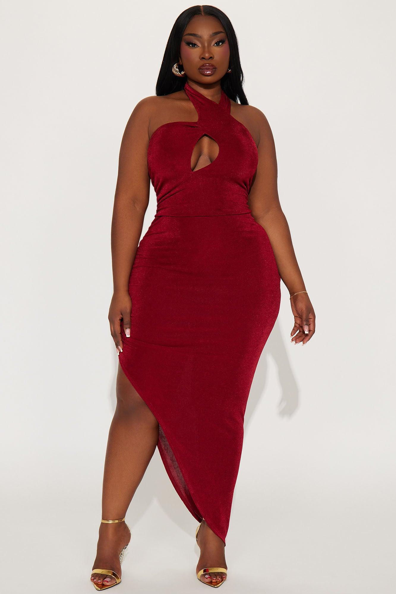 Taylor Halter Maxi Dress - Red Product Image