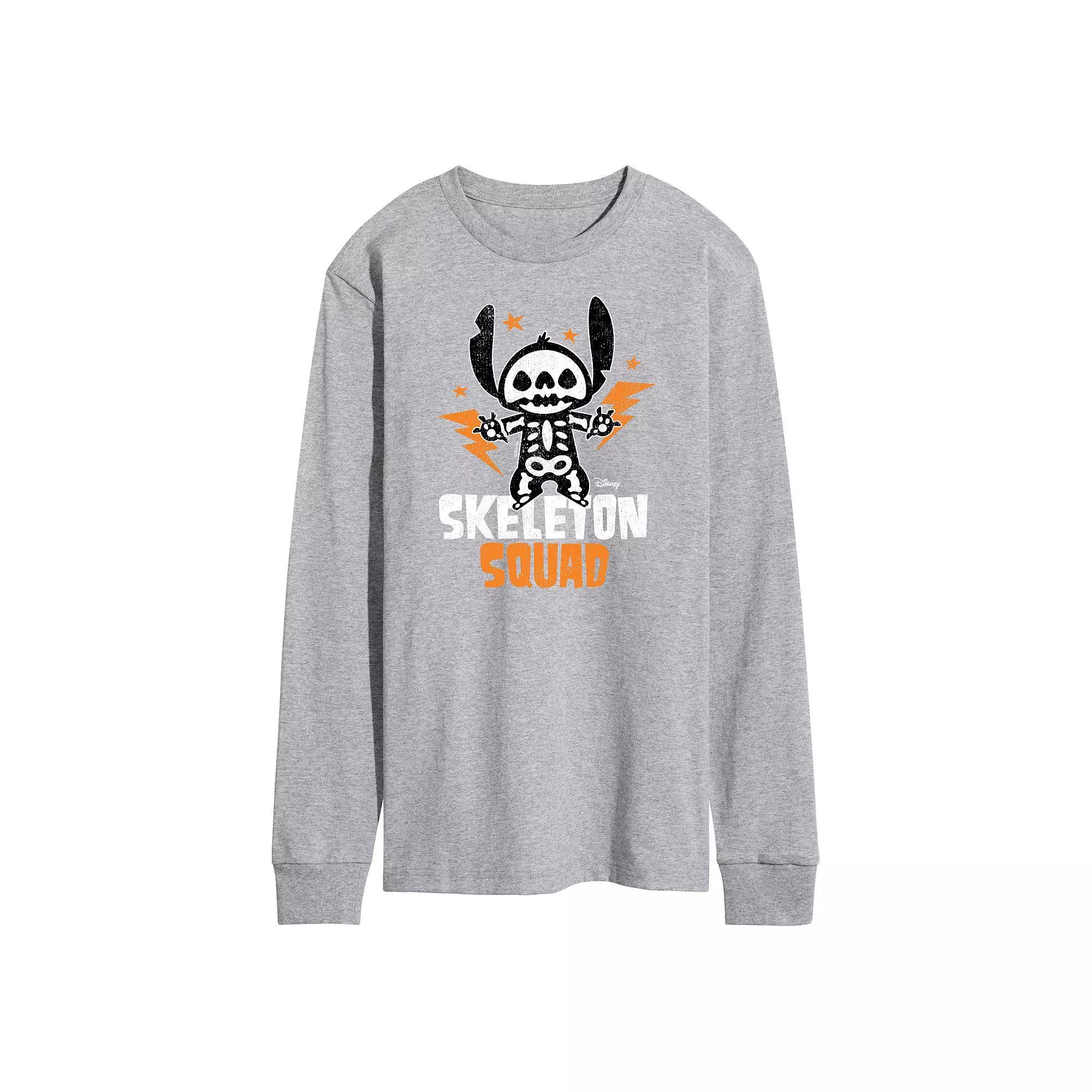Disneys Lilo & Stitch Mens Skeleton Squad Long Sleeve Tee Product Image