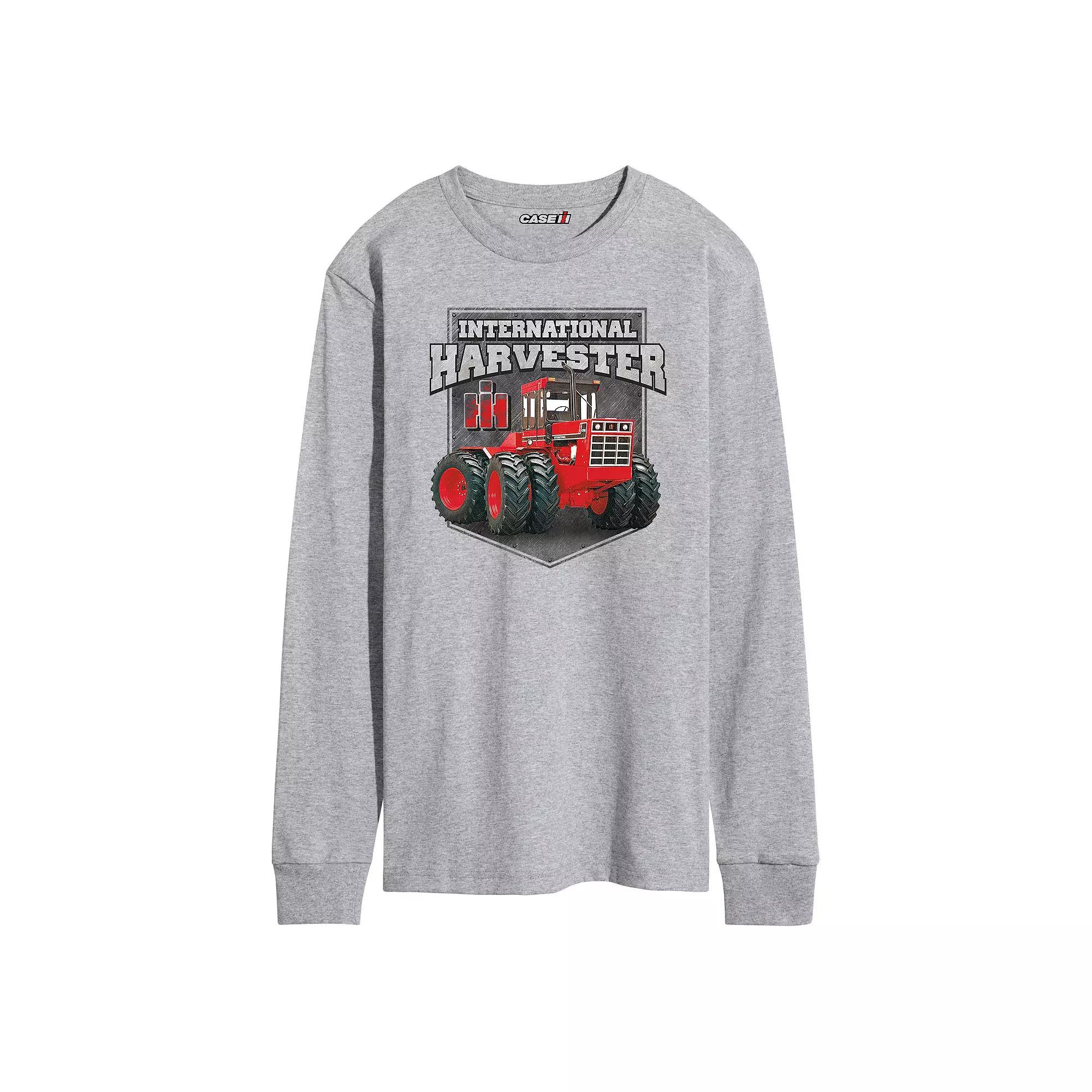 Mens Case IH Metal Plate Badge Long Sleeve Graphic Tee Product Image