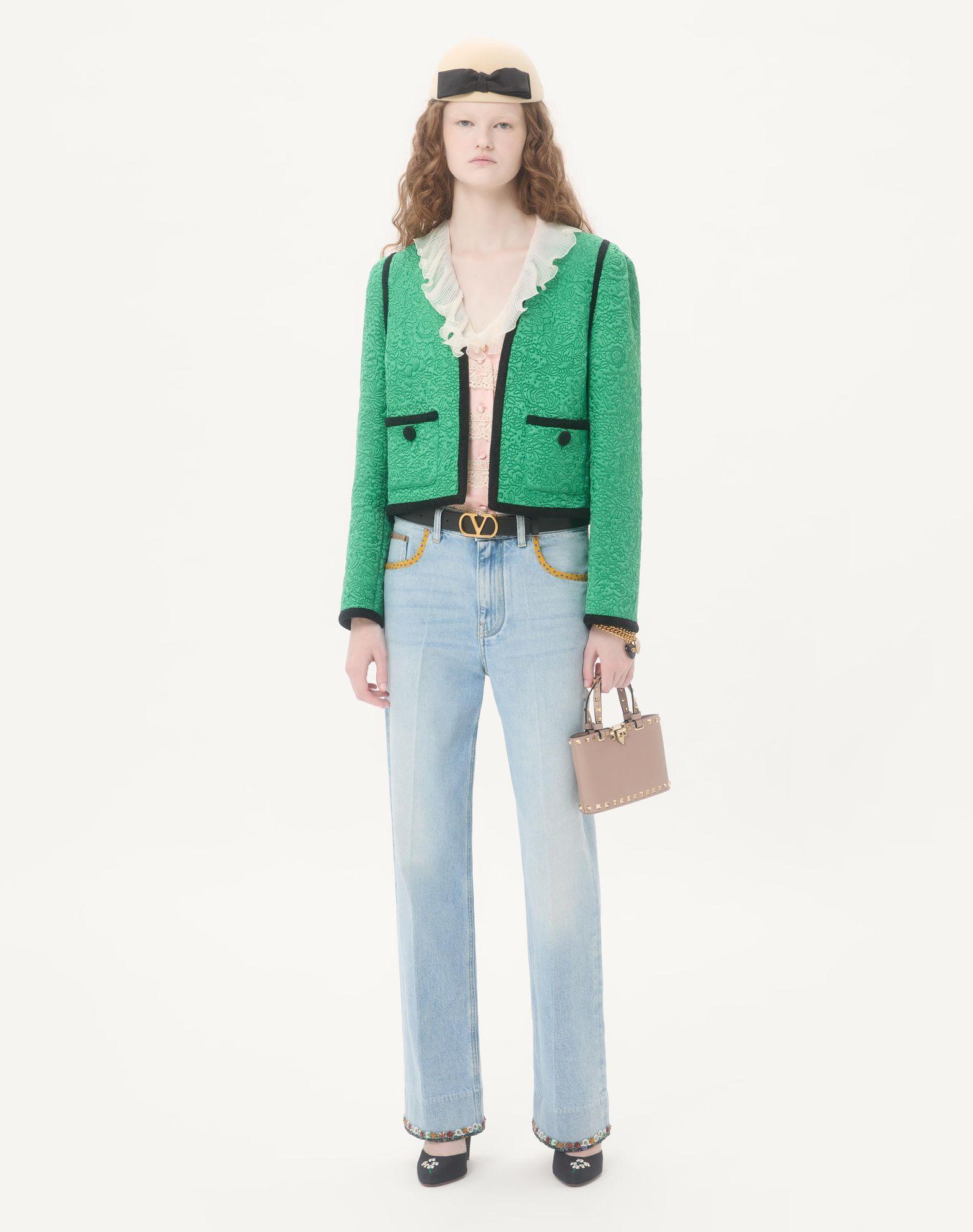 Mini Rockstud Shopping Bag In Grainy Calfskin Product Image
