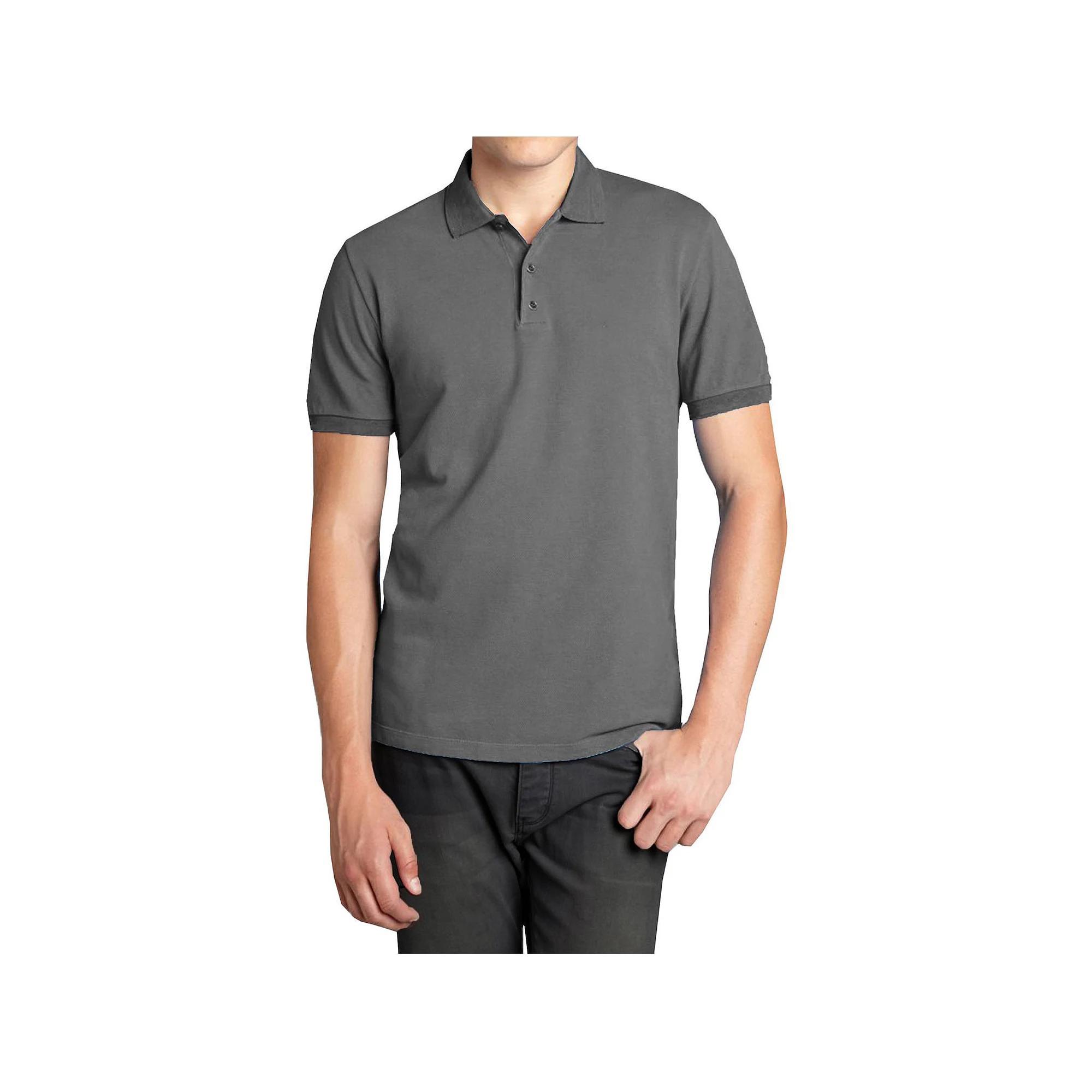 Men's Galaxy Short Sleeve Pique Polo, Size: XXL, Grey Product Image