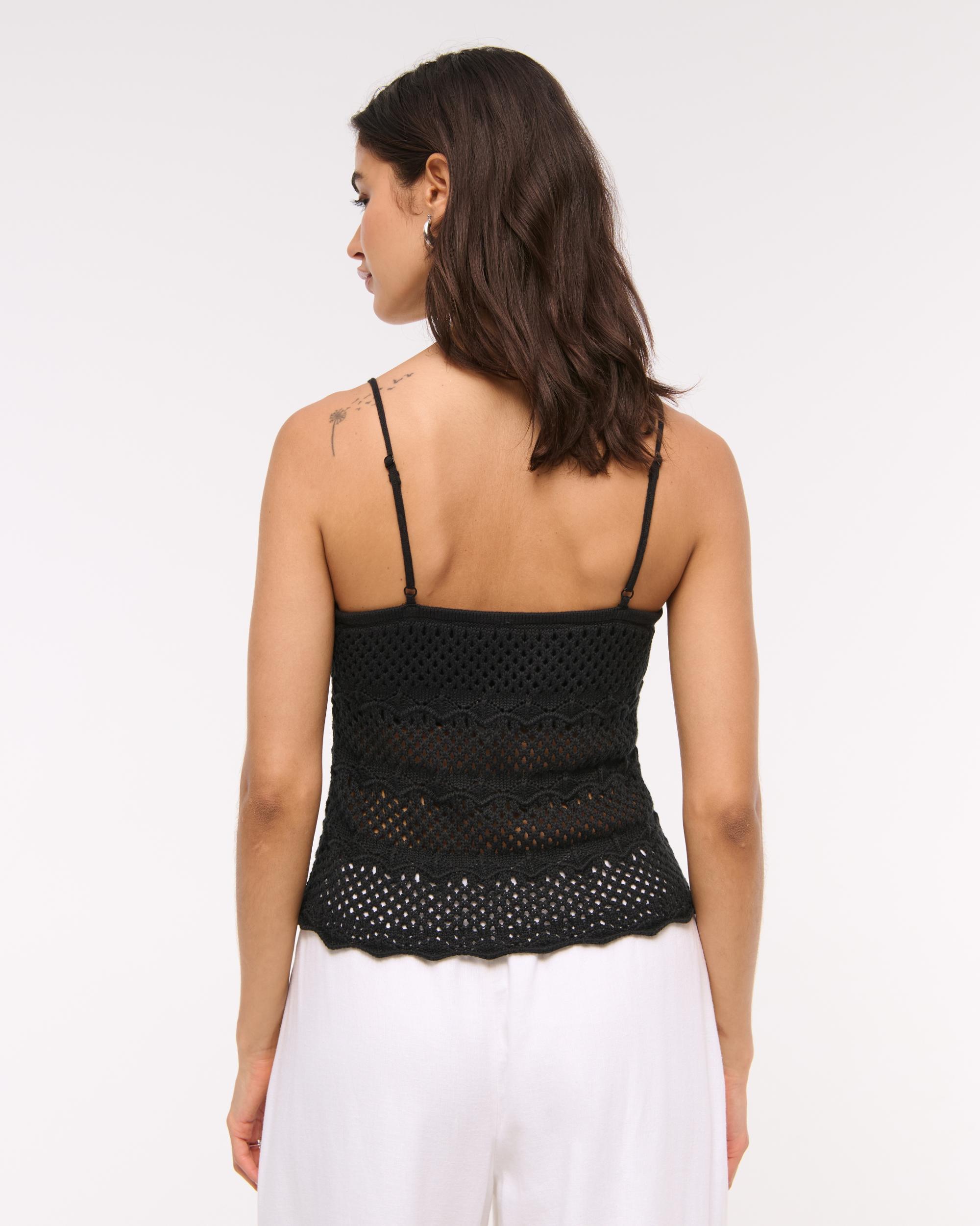 Crochet-Style V-Neck Cami Product Image
