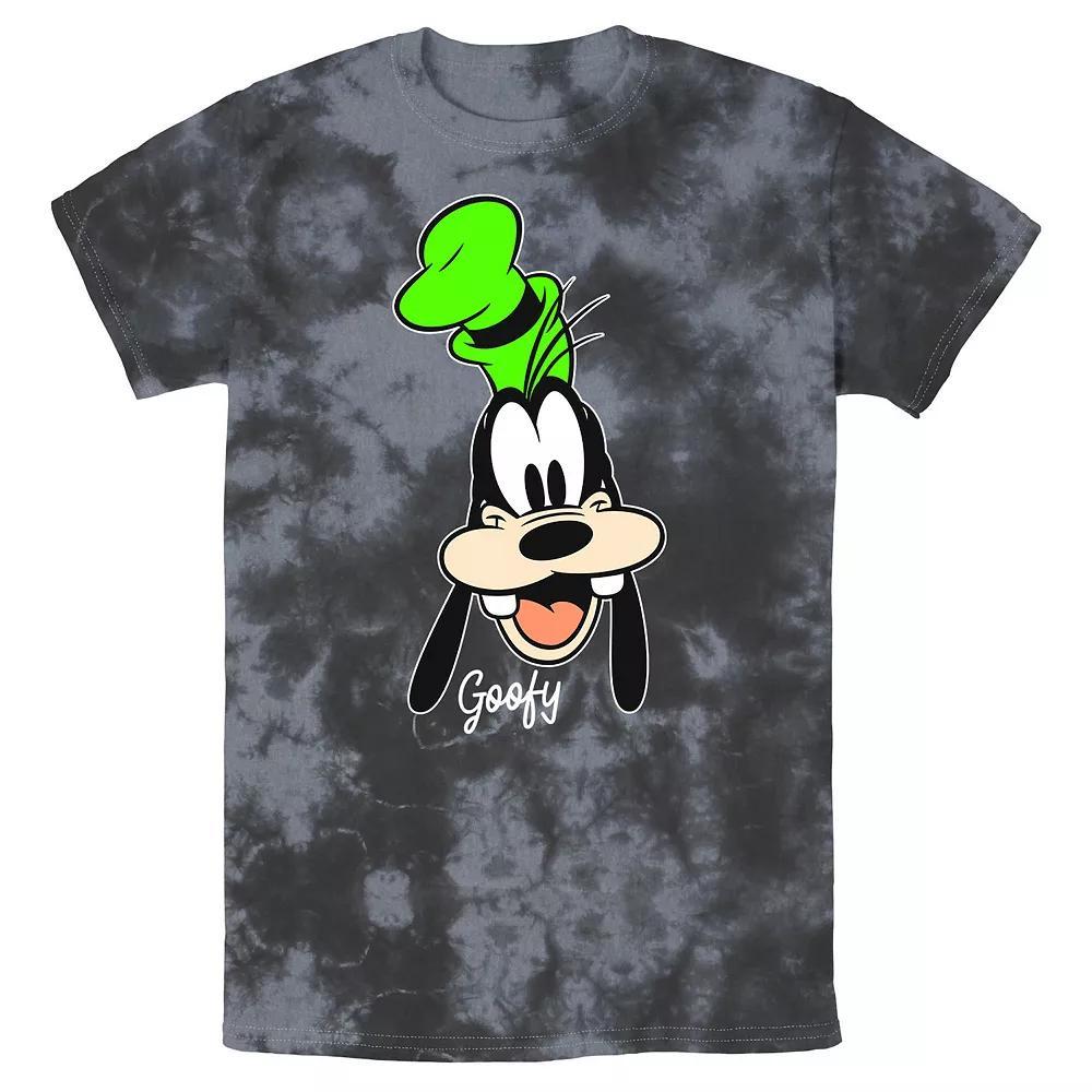 Men's Disney Goofy Open Mouth Big Smile Bomabrd Wash Tee, Size: XL, White Blue Product Image