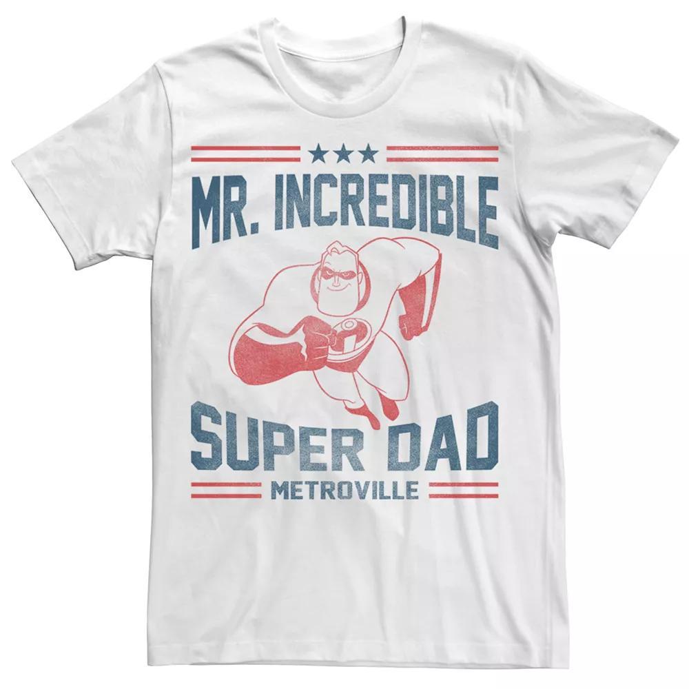 Disney / Pixar's The Incredibles Men's Retro Super Dad Tee, Size: Large, White Product Image