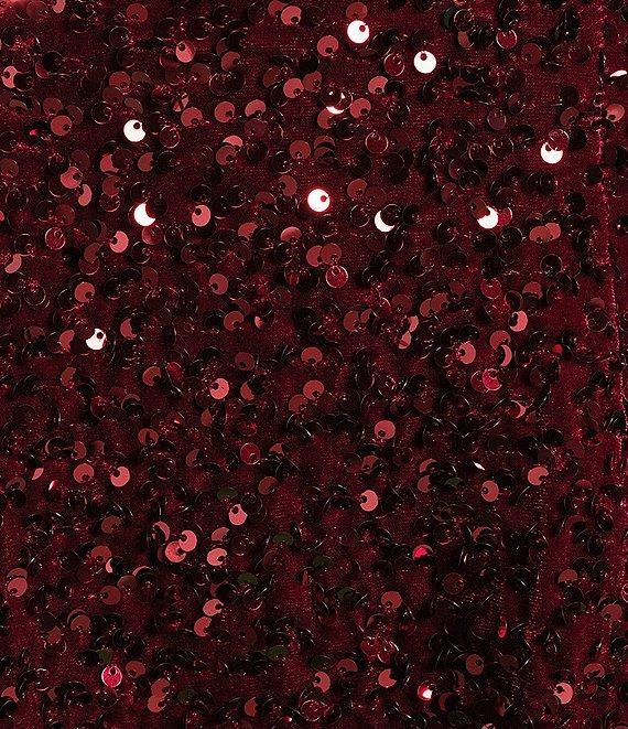 Honey and Rosie Spaghetti Strap A-Line Festive Velvet Dress Product Image