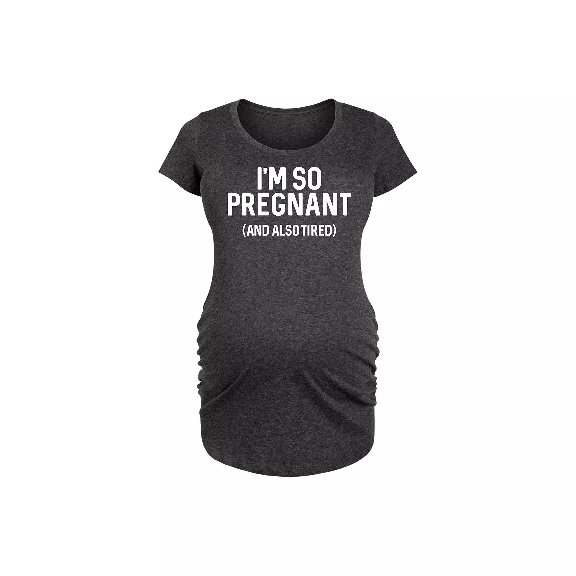 Maternity Be Kind Colorful Letters Graphic Tee, Womens Heather Grey Product Image