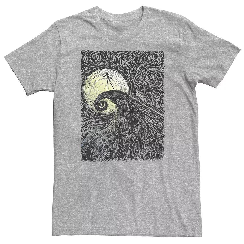 Big & Tall Disney The Nightmare Before Christmas Spiral Hill Portrait Tee, Men's, Size: 3XL, White Product Image