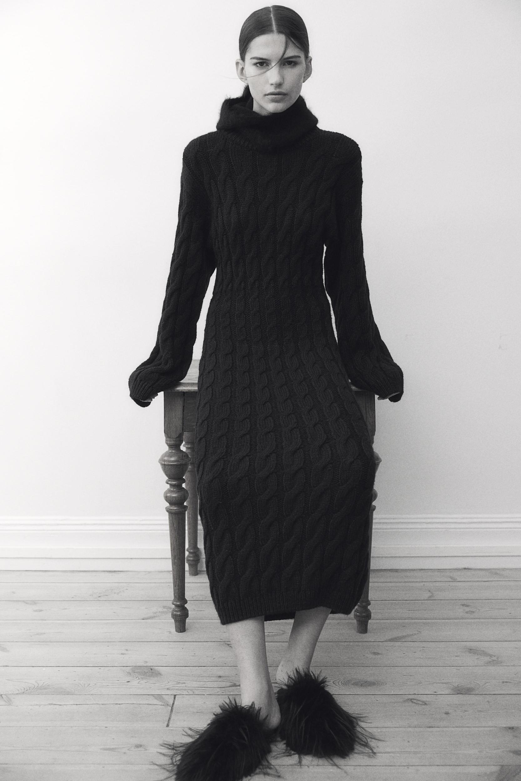 Cable-knit Midi Dress Product Image