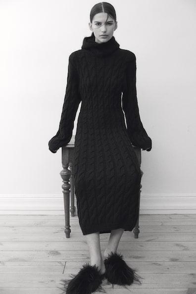 Cable-knit Midi Dress Product Image