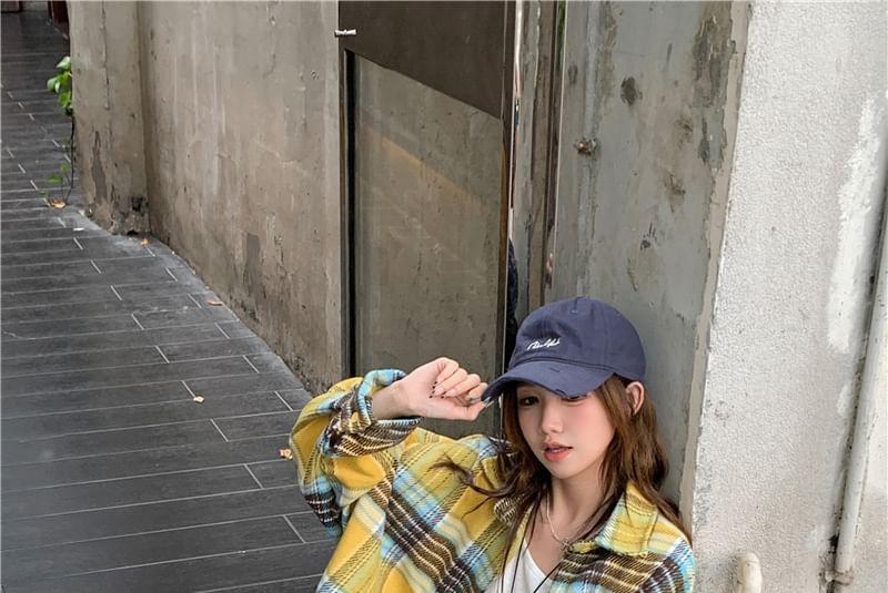 Plaid Pocket Detail Oversized Shacket Product Image