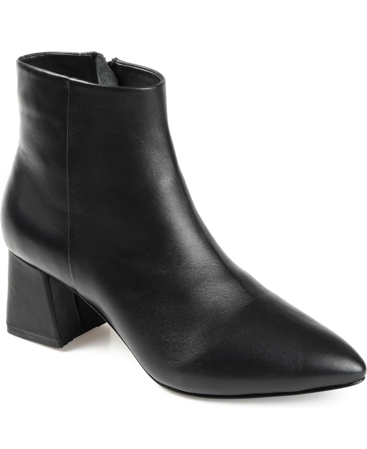 Journee Signature Womens Tabbie Pointed Toe Block Heel Dress Booties Product Image