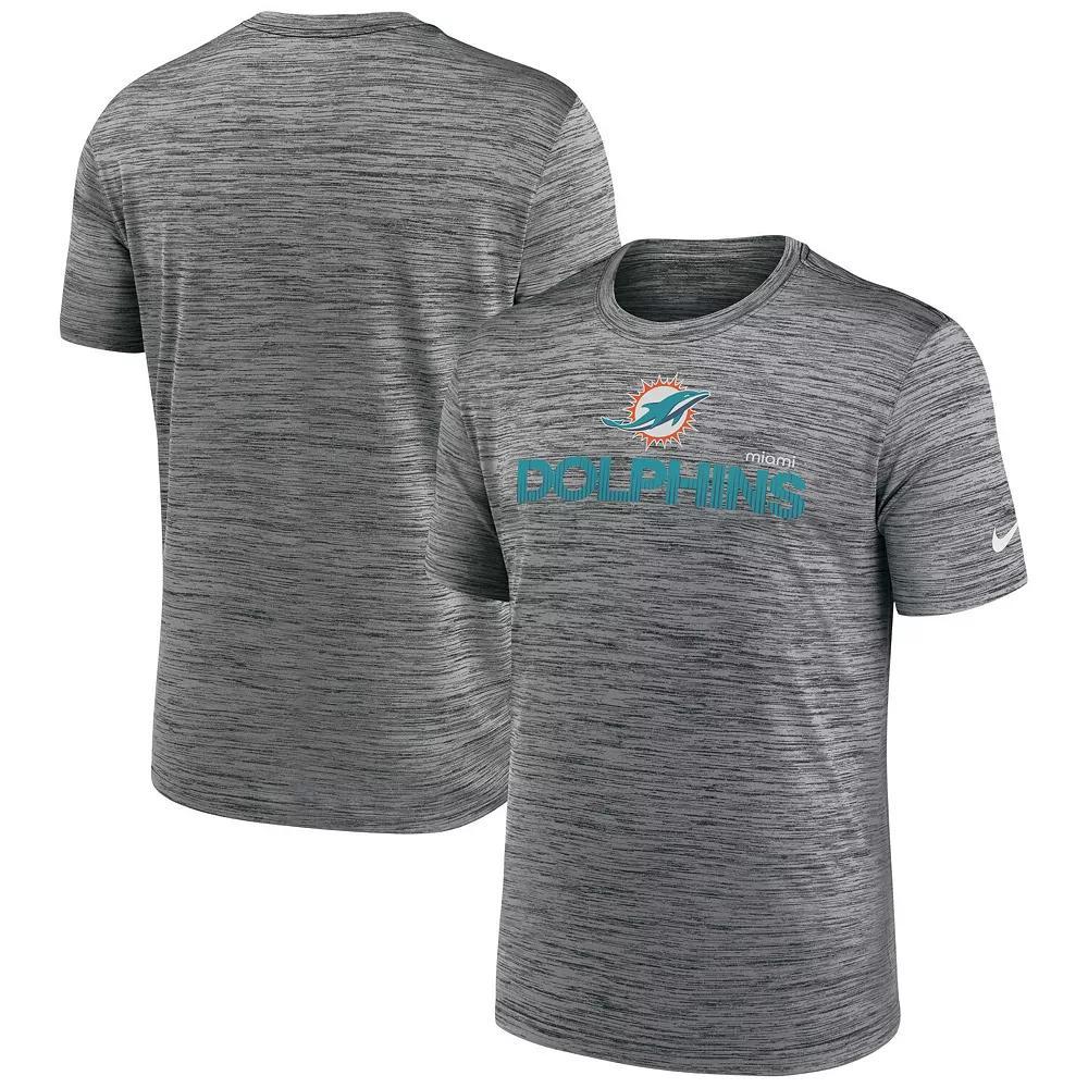 Men's Nike Anthracite Miami Dolphins Blitz Velocity Modern Performance T-Shirt, Size: Large, Grey Product Image