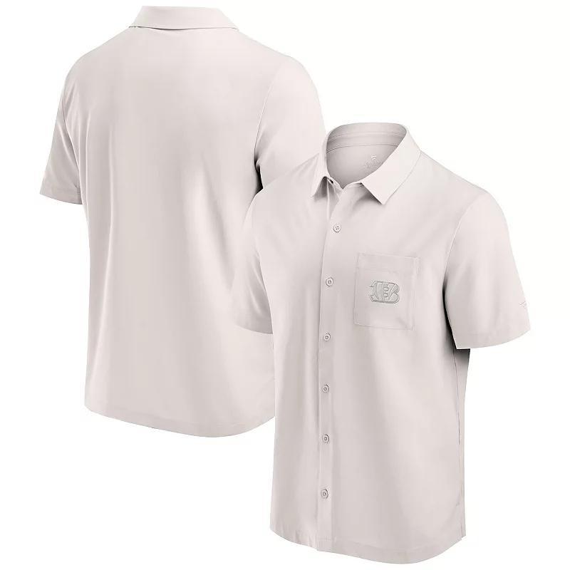 Men's Fanatics Cream Philadelphia Eagles Front Office Button-Up Shirt, Size: 3XL, Beige Product Image