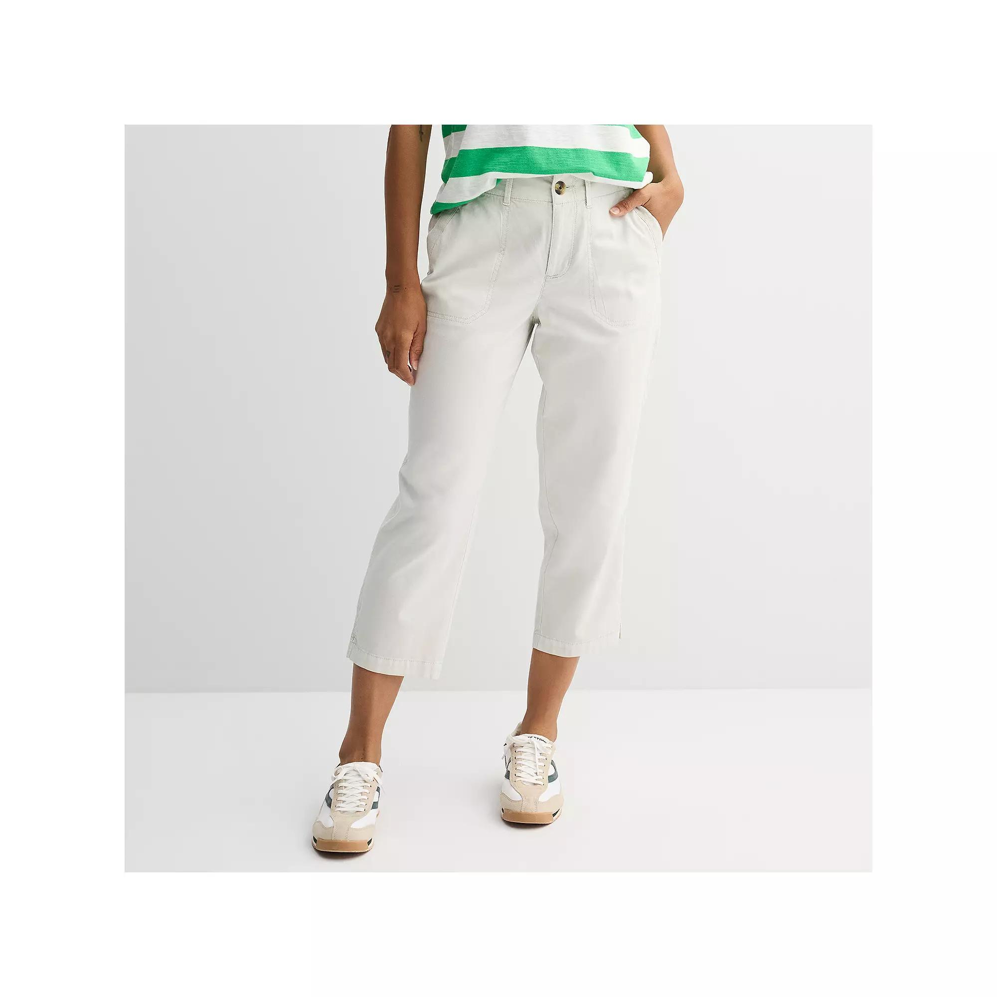 Women's Sonoma Goods For Life® Utility Capri Pants, Size: Large, Pledge Blue Product Image