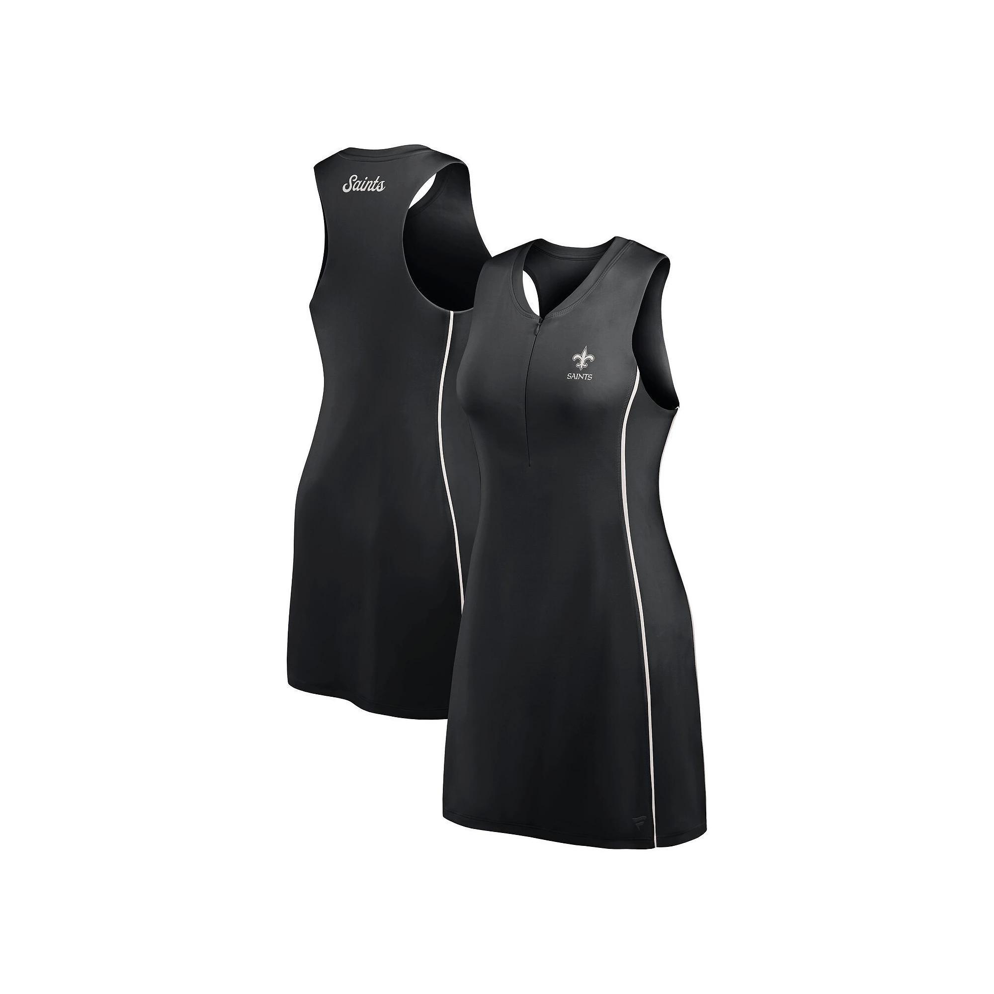 Women's Fanatics Black Las Vegas Raiders Studio Boost Athletic Half-Zip Dress, Size: Medium, Lvr Black Product Image