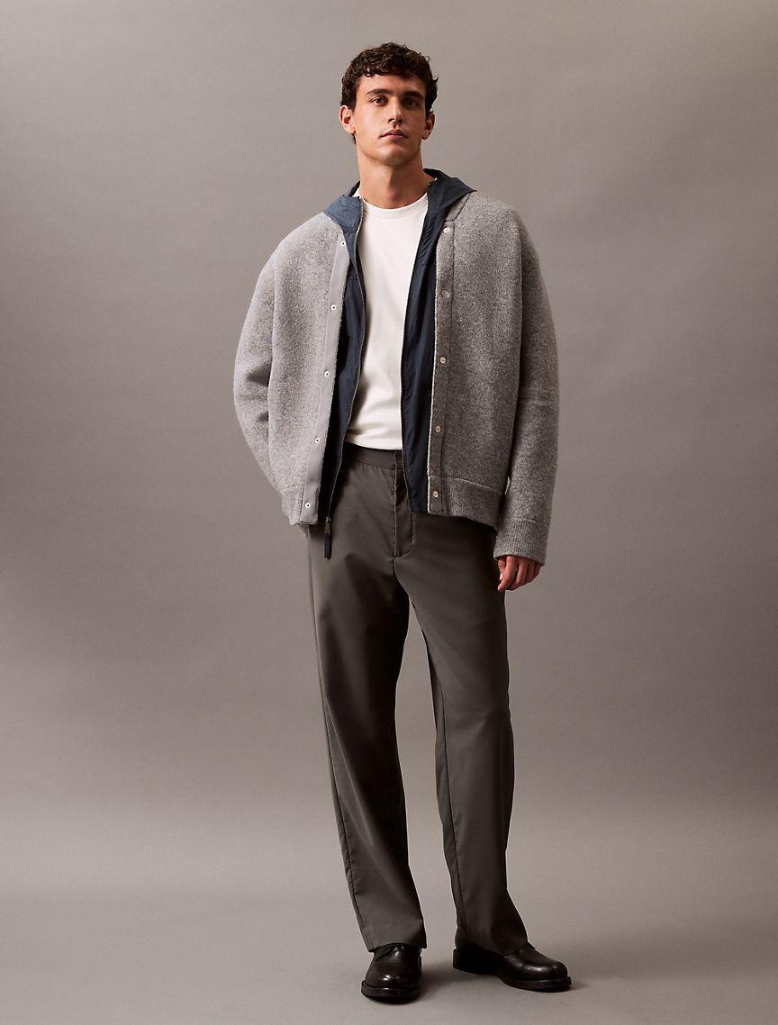 Boiled Wool Blend Bomber Jacket Product Image