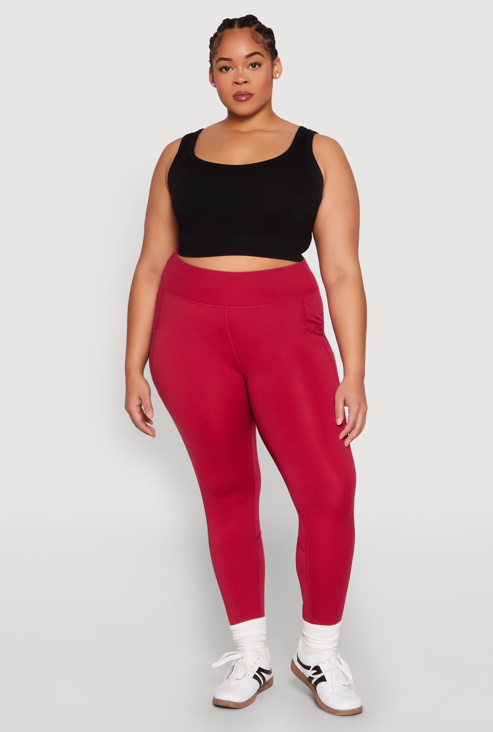 Womens Plus Size Side Zip Pocket Leggings Product Image