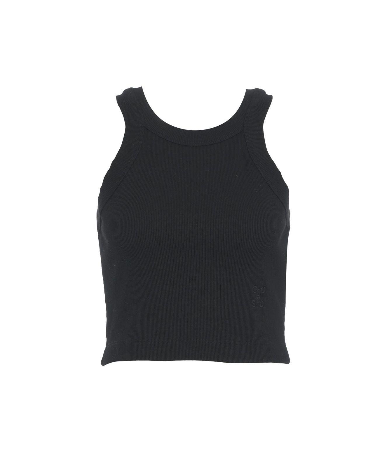 Ribbed top with embroidered logo Product Image