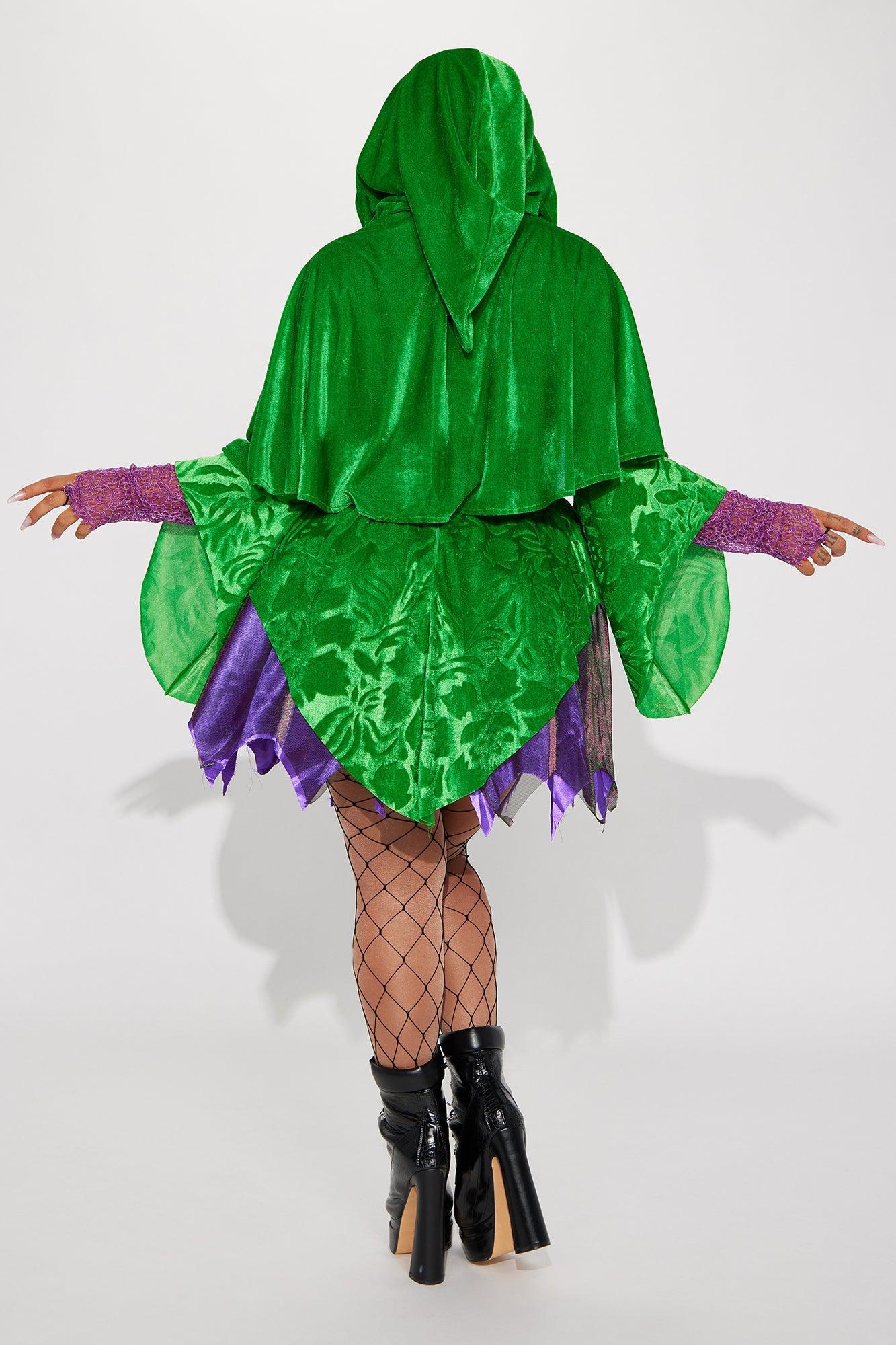 Saucy Witch 2 Piece Costume Set - Purple/Green Product Image
