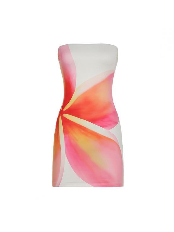 Resort Style Printed Large Floral Mini Dress Product Image