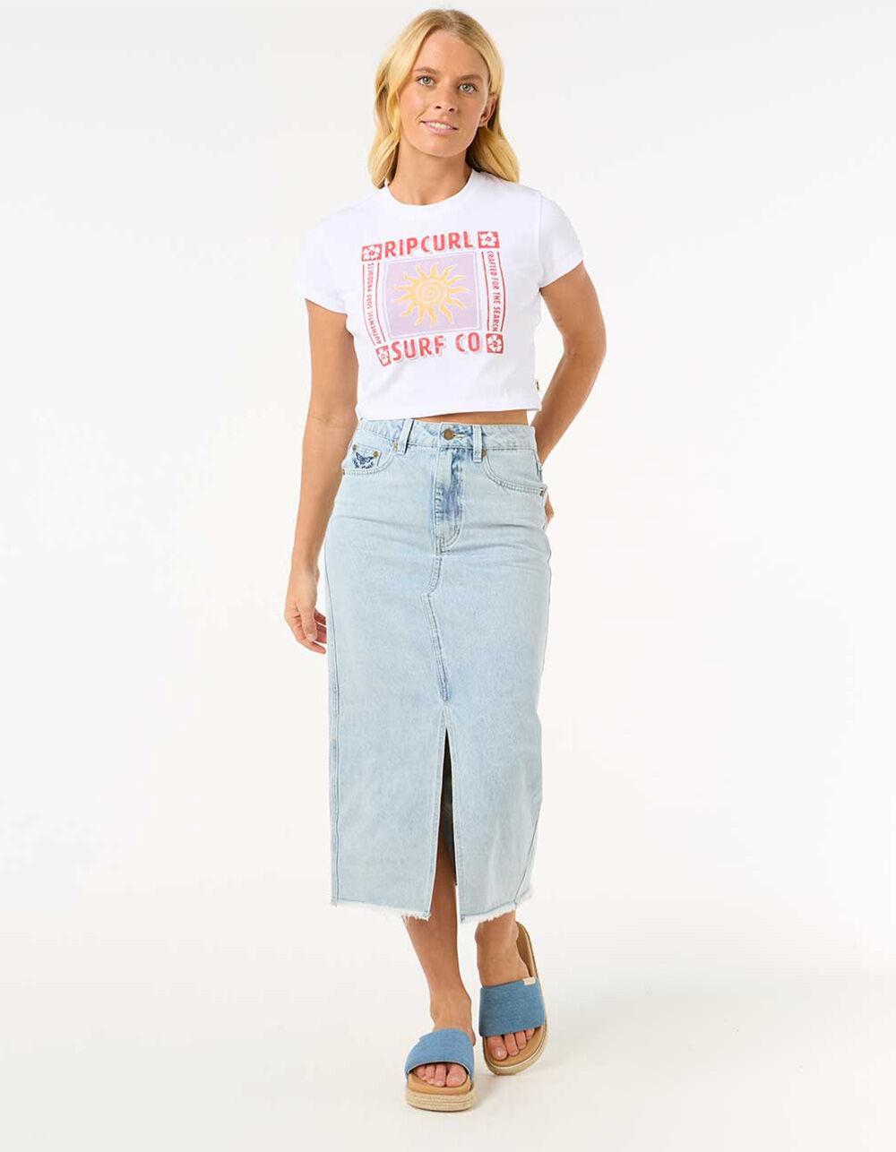 RIP CURL Cala Womens Baby Tee - WHITE Product Image