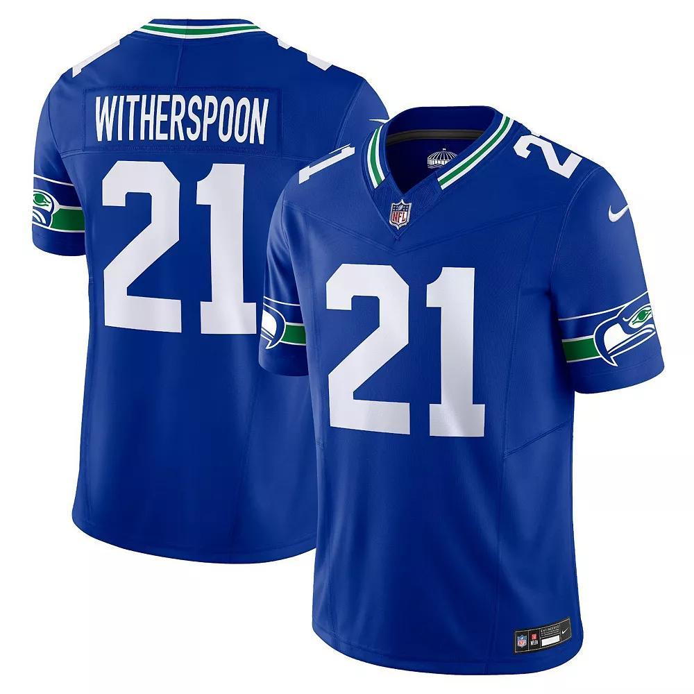 Men's Nike Devon Witherspoon Royal Seattle Seahawks Alternate Vapor F.U.S.E. Limited Jersey, Size: 3XL, Blue Product Image