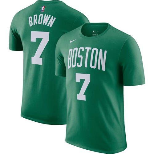 Mens Nike Jaylen Brown Kelly Green Boston Celtics Icon 2022/23 Name and Number Performance T-shirt Product Image