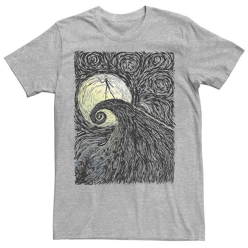 Disney's The Nightmare Before Christmas Men's Spiral Hill Portrait Tee, Size: Large, Athletic Grey Product Image