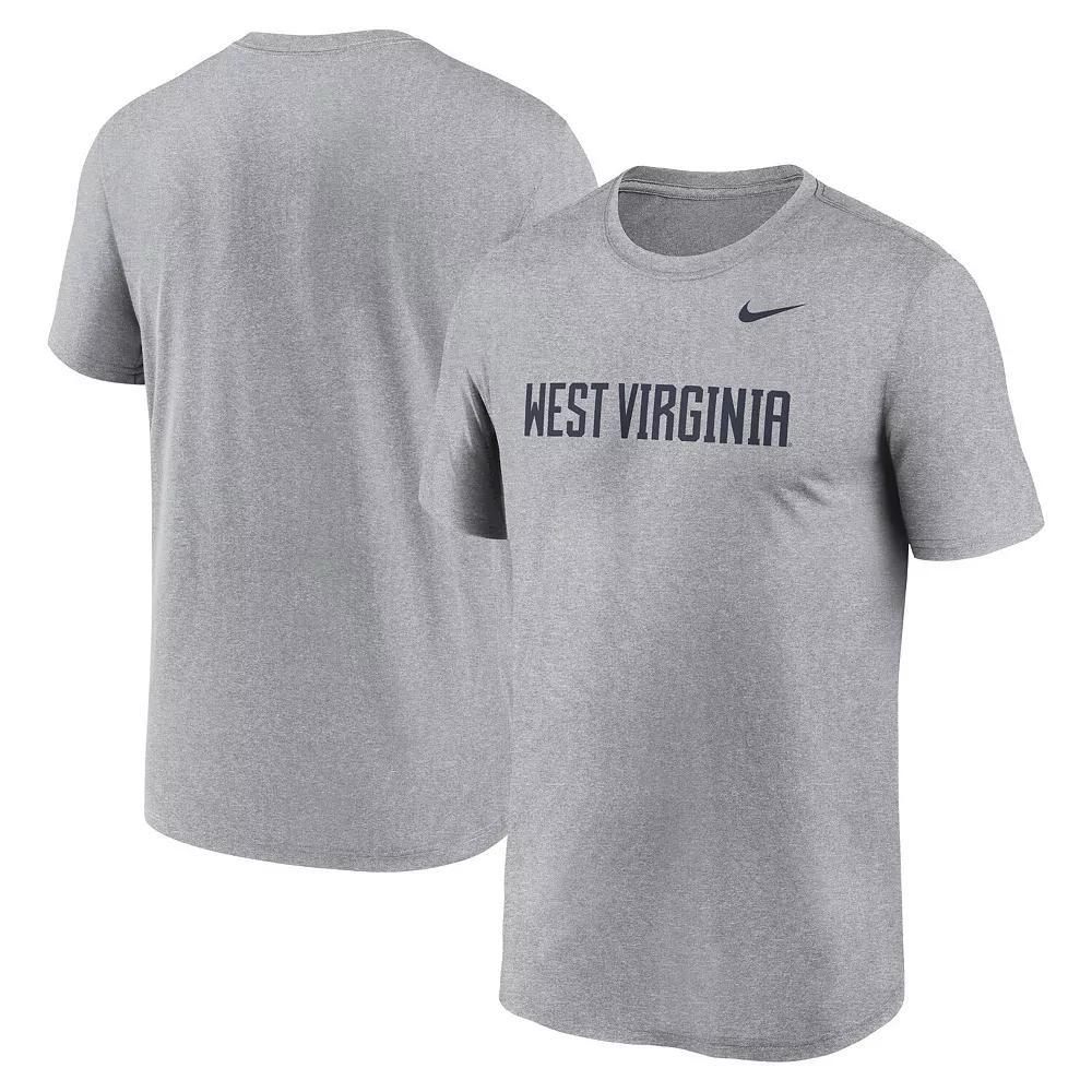 Men's Nike Heather Gray West Virginia Mountaineers Primetime Legend Wordmark T-Shirt, Size: Small, Grey Product Image