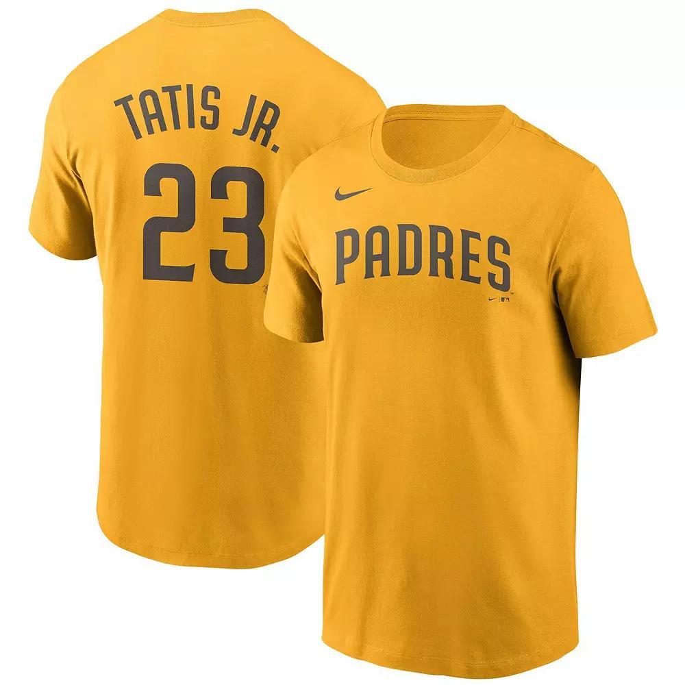 Men's Nike Fernando Tatis Jr. Gold San Diego Padres Name & Number T-Shirt, Size: 3XL Product Image
