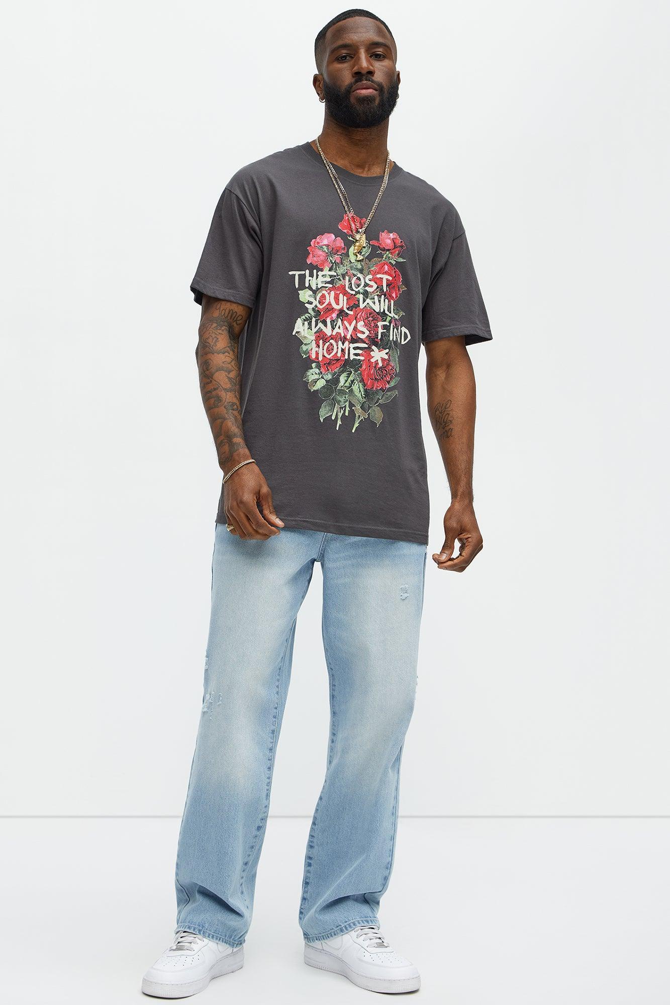 Lost Soul Will Find Home Short Sleeve Tee - Charcoal Product Image