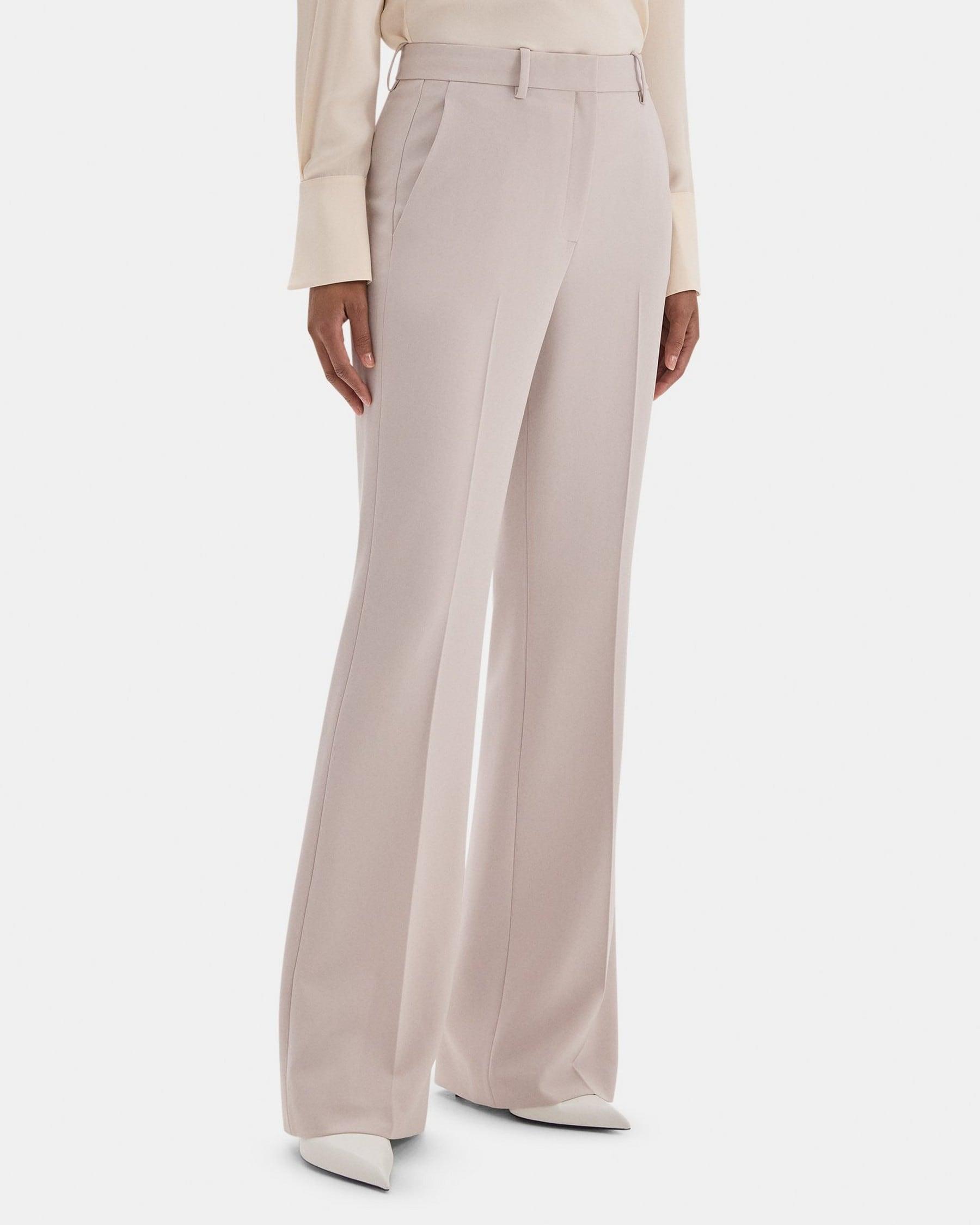 High-Waist Flare Pant in Crepe Product Image