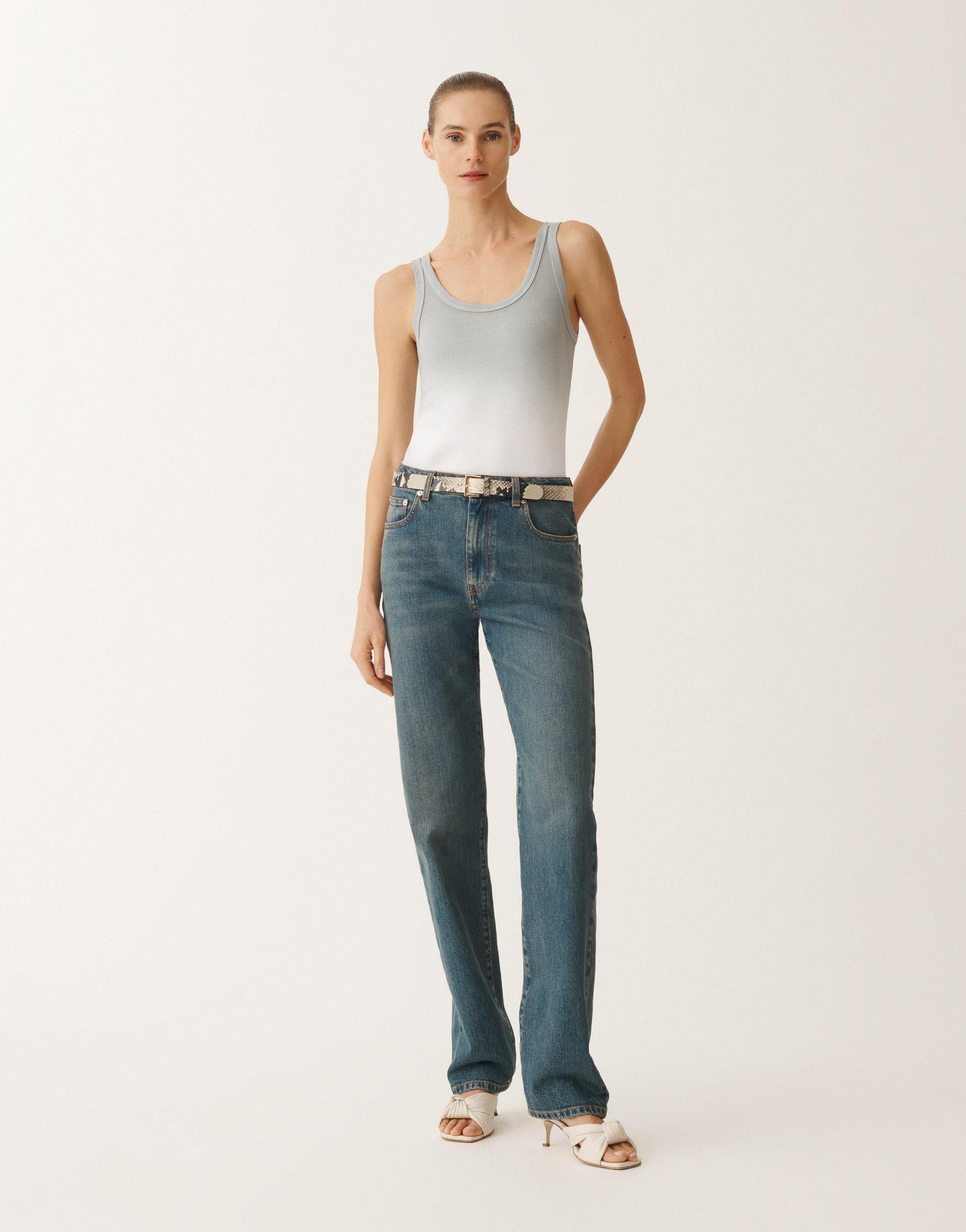 FABIANA FILIPPI Gradient-print Jersey Tank Top In Grey Product Image