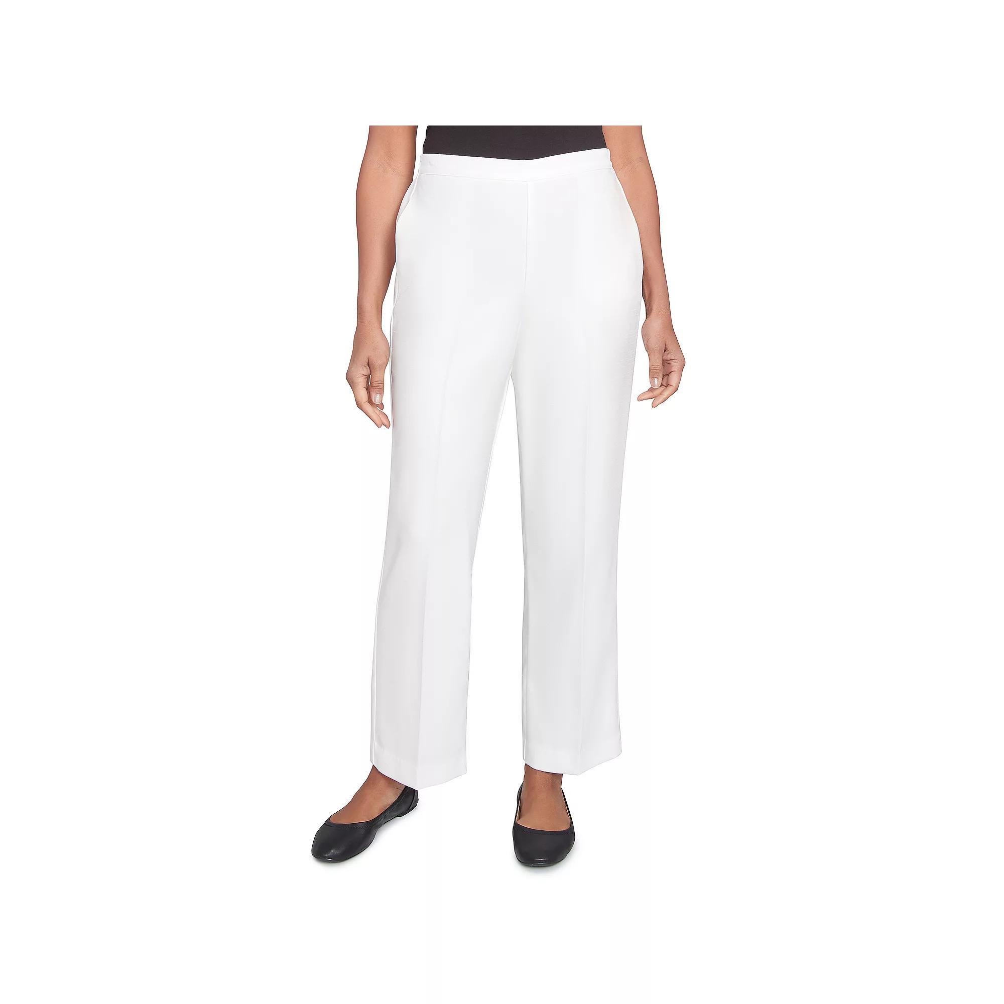 Women's Alfred Dunner Estate Pull-On Medium Length Pants, Size: 18, Oyster Product Image