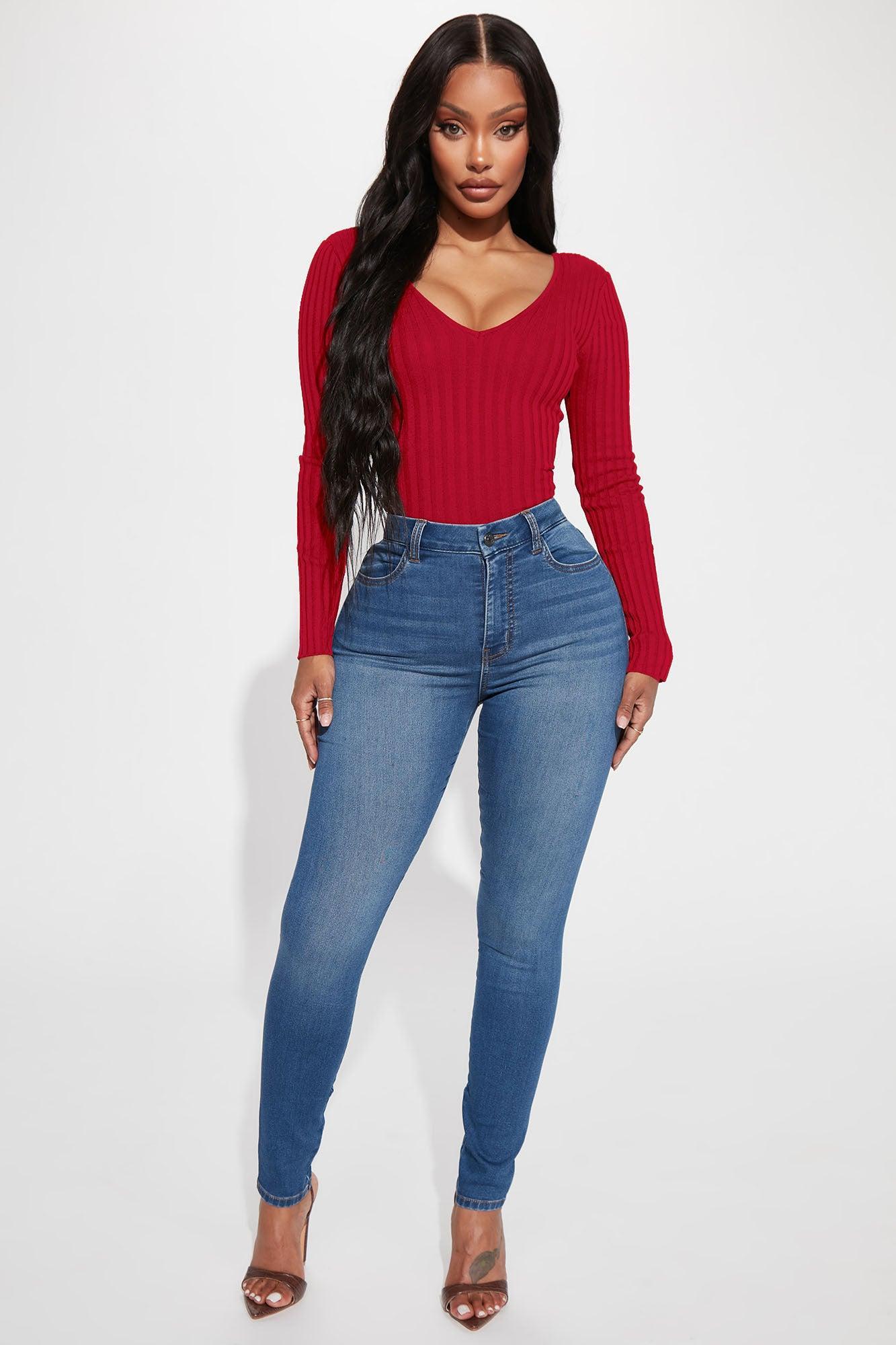 Kallan Knit Sweater - Red Product Image