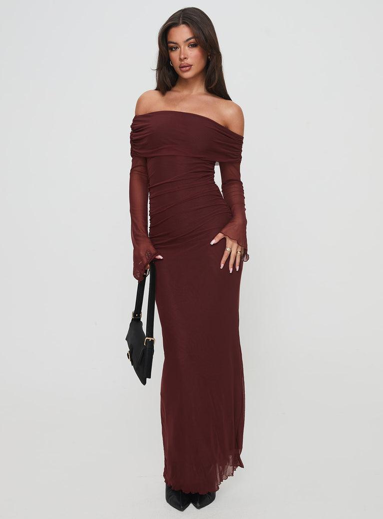 Consideration Maxi Dress Chocolate Product Image