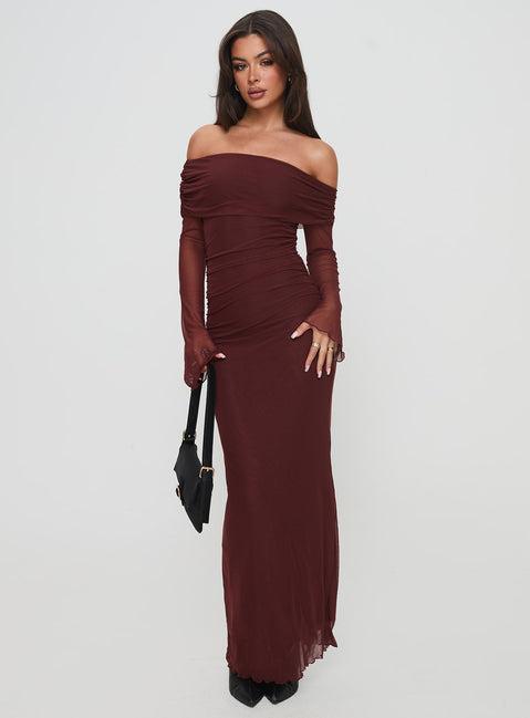 Consideration Maxi Dress Chocolate Product Image