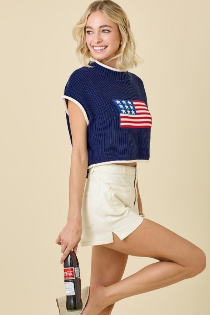 SS Boxy Patriotic Top Product Image