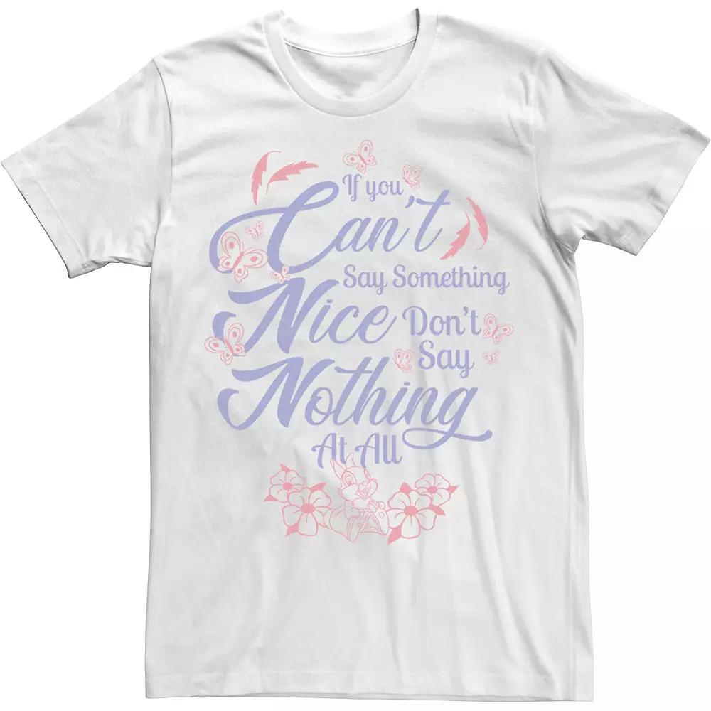 Disney's Bambi If You Can't Say Something Nice Quote Men's Tee, Size: Large, White Product Image