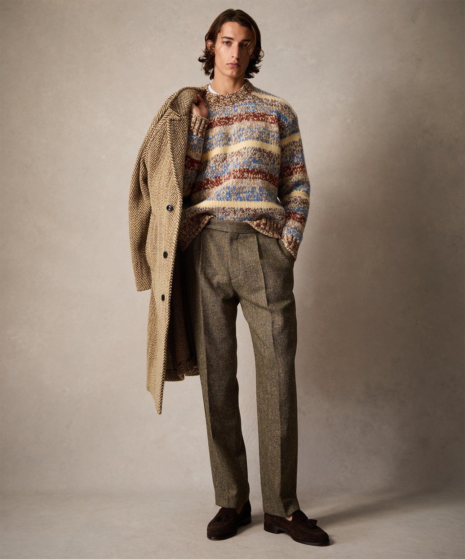 Mouliné Striped Crewneck Sweater in Blue Toile Product Image