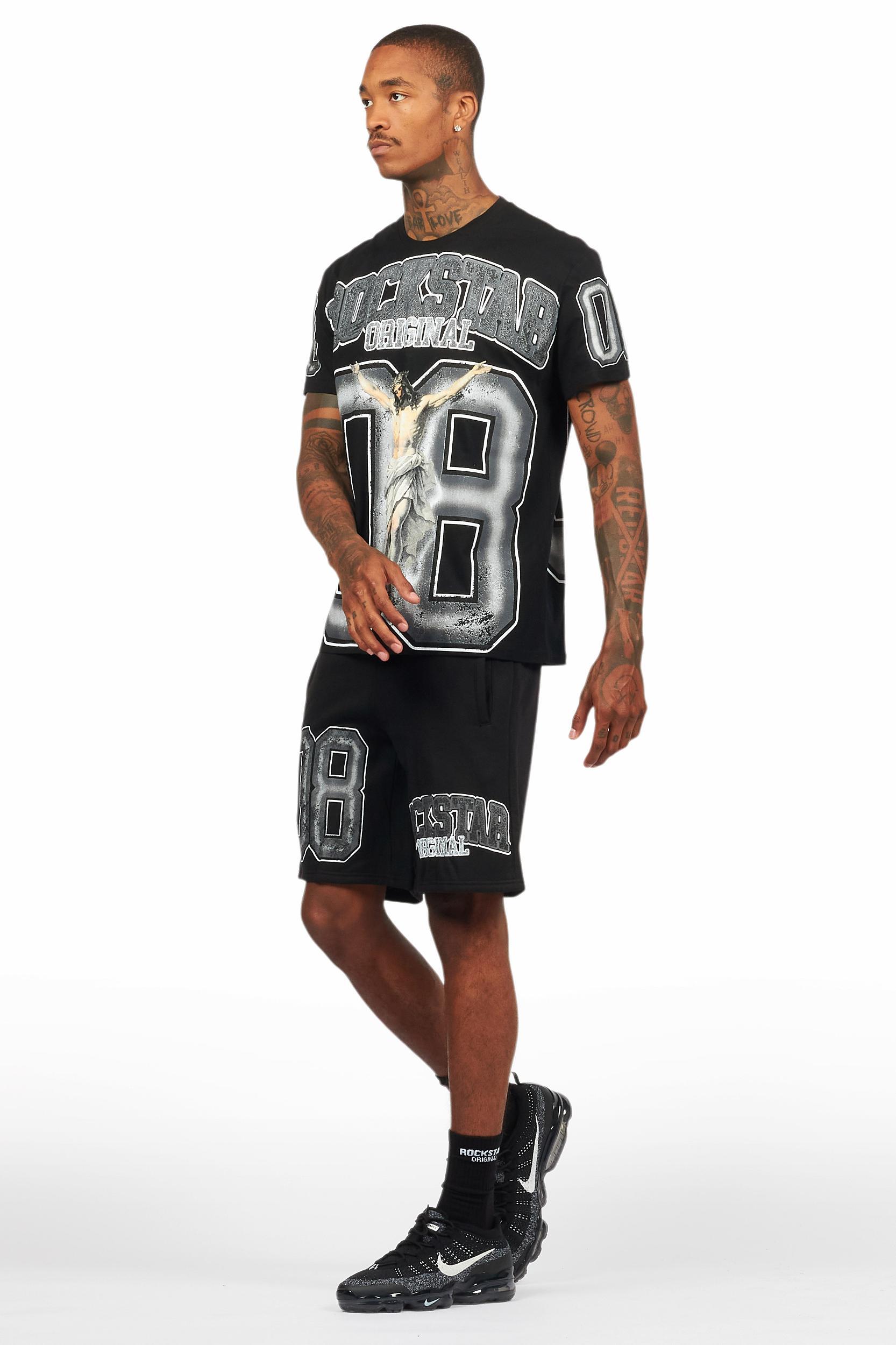 Fields Black/Grey T-Shirt Short Set Male Product Image