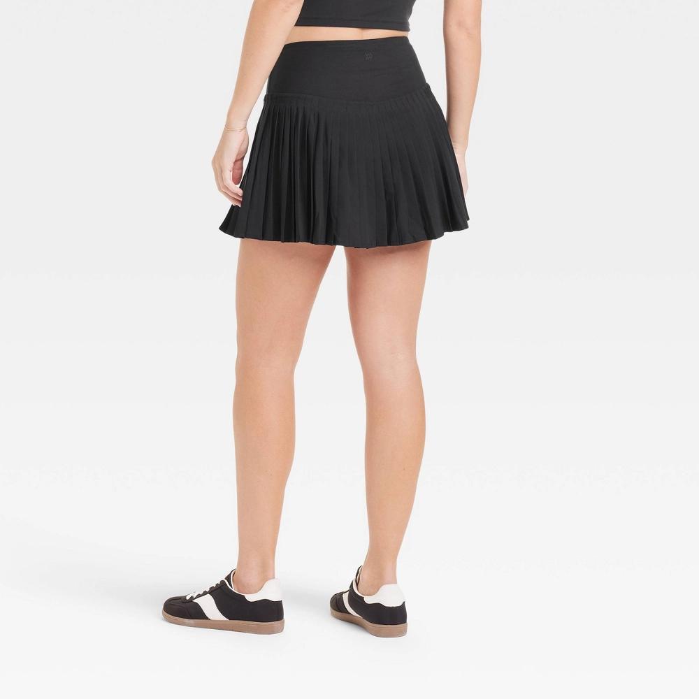 Womens High-Rise Woven Pleated Skort 15.75 - All In Motion Black L: Moisture Wicking, Quick Dry, Built-in Shorts, UPF 50+ Product Image